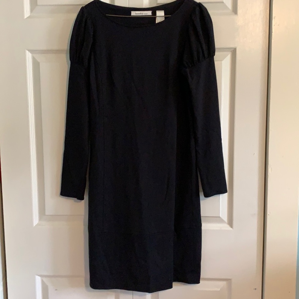 Ladies simple black dress.